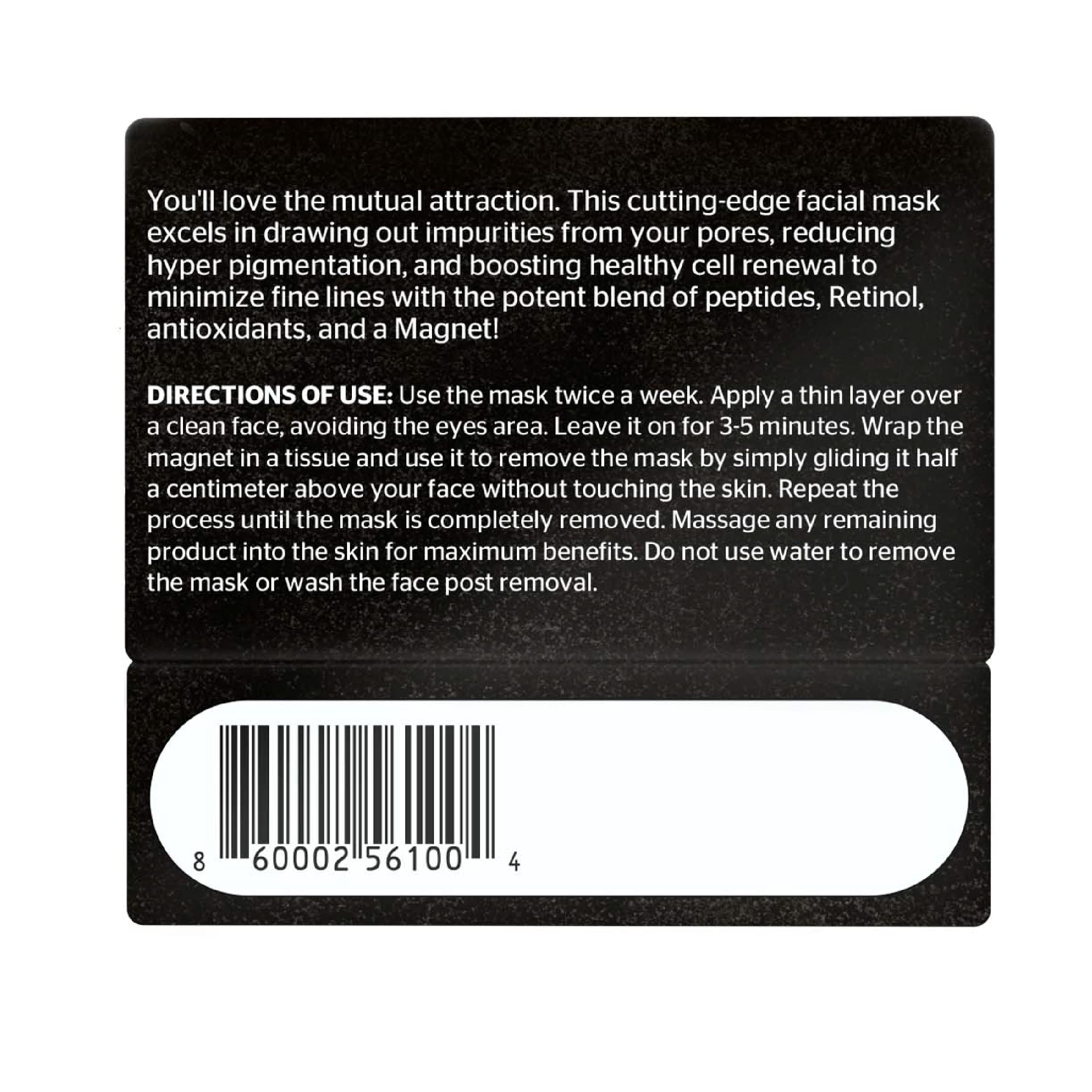 Slova Glow Magnetic Face Mask - Dark Spot Corrector for Hyperpigmentation, Anti-Aging Treatment to Reduce Fine Lines & Wrinkles - Detoxifying Black Charcoal Mask with Magnet (50ml) - Perfect for Nighttime Skincare Routine & Spa Days