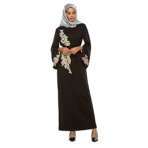 Elegant Embroidered Maxi Kaftan Dress for Women - Muslim Abaya Evening Gown, Summer Beach Cover Up, Boho Chic Halter Neck Dress | Perfect for Eid, Wedding, Beach Vacation & Special Occasions