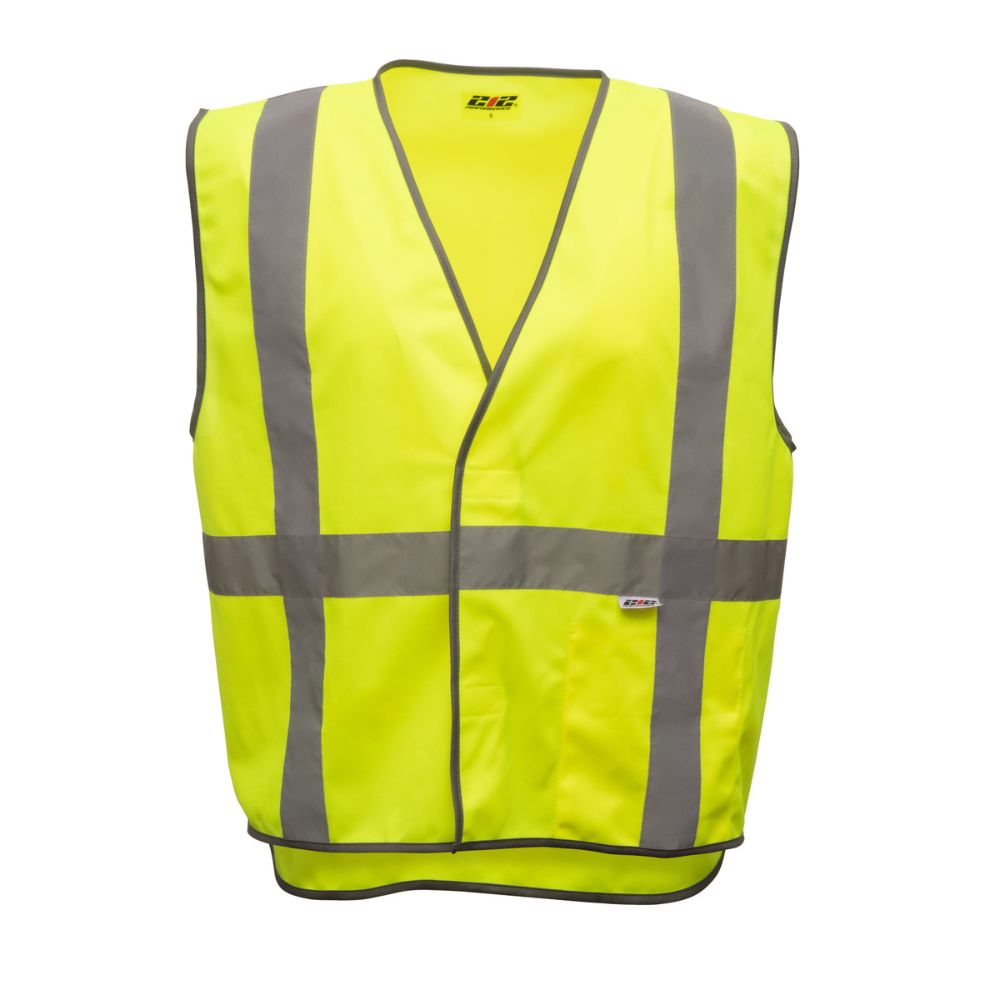 212 Performance VSTGU 8812 High Visibility Safety Vest - 2XL Yellow with Reflective Gray Stripes for Construction, Road Work & Emergency Responders | ANSI Compliant Workwear