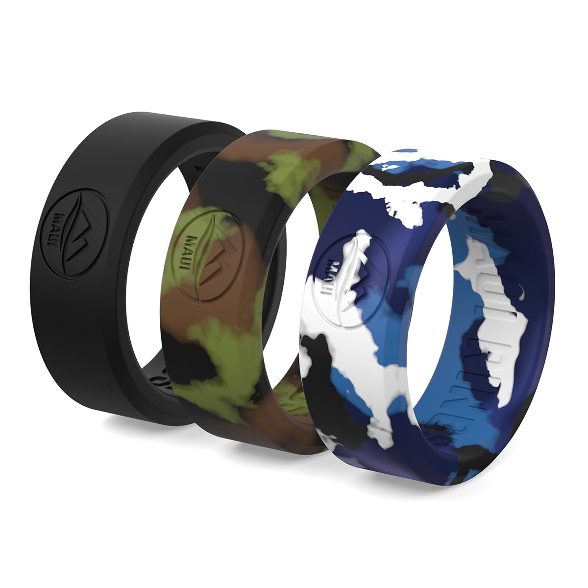 Mens Silicone Wedding Rings - Durable Solid Style Engagement Band for Men, Safe Comfortable Gym & Sports Ring for Athletes, Workout, Swimming, Outdoor Activities