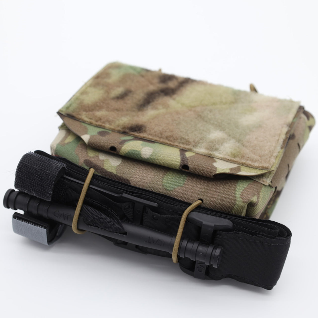 Esstac Admin Lidded GP Pouch with 4 Long Malice Clips - Tactical MOLLE Utility Pouch for Military, Hiking & Outdoor Gear Organization