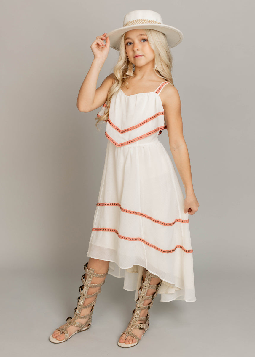 Bryanda Cream Dress for Women - Elegant & Comfortable Summer Casual Wear for Parties, Dates & Office