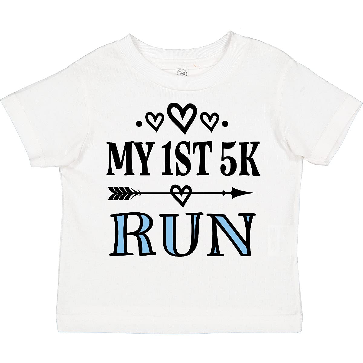 Inktastic 1st 5K Race Running Fitness Toddler T-Shirt - Comfortable Kids Running Shirt for First 5K, Fun Runs & Family Fitness Events