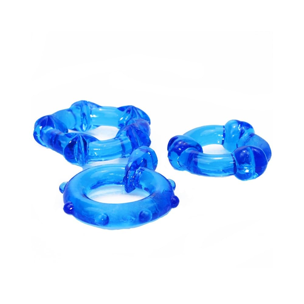 Premium Silicone Cock Ring for Men - 3PCS Penis Ring Set for Stronger & Longer Erections, Couples Adult Toys, Manual Massagers (SW-961) - Enhance Intimacy & Performance in Bedroom & Couples Play