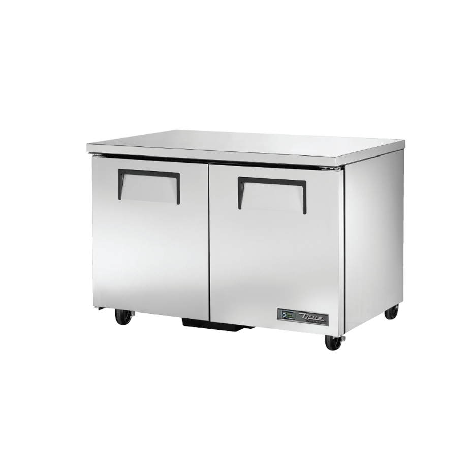 True 48 Undercounter Refrigerator with 2 Solid Doors - TUC 48 | Compact Commercial Fridge for Restaurants, Bars & Home Kitchens | Space-Saving Design with Durable Construction
