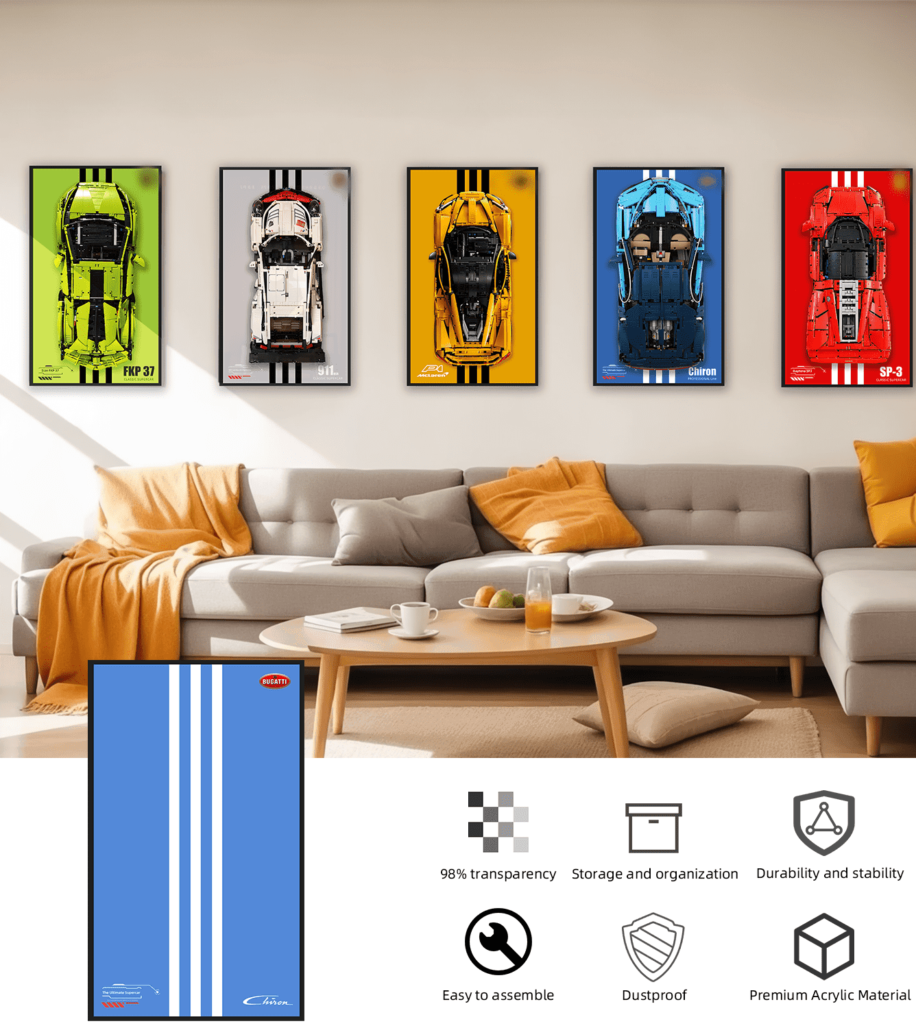 Custom Photo Wall Frames - Personalized Picture Frames for Home Decor, Office & Gifts - Perfect for Living Room, Bedroom & Wedding Display