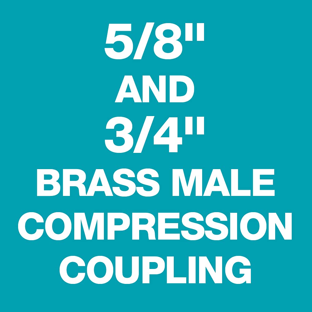 Gilmour 3/4 Inch Brass Zinc Threaded Male Clamp Coupling - Heavy Duty Hose Connector for Garden Irrigation, Watering Systems & Outdoor Plumbing