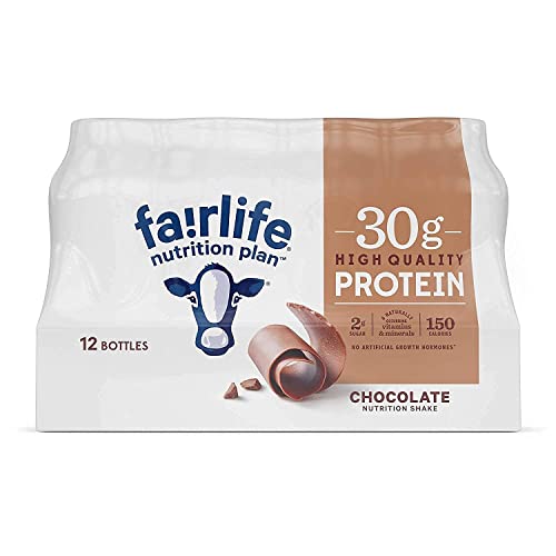 Fairlife Nutrition Plan High Protein Chocolate Shake - 36 Bottles (12pk x 3) | 30g Protein, Low Sugar, Lactose Free | Perfect for Post-Workout Recovery, Meal Replacement & On-the-Go Nutrition