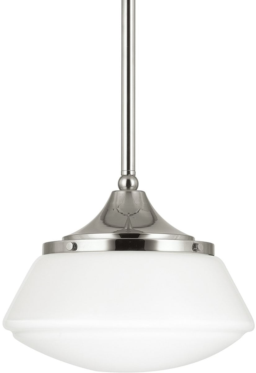11W Mini Pendant Light Fixture - Polished Nickel Finish - Perfect for Kitchen Island, Dining Room or Bedroom Lighting
