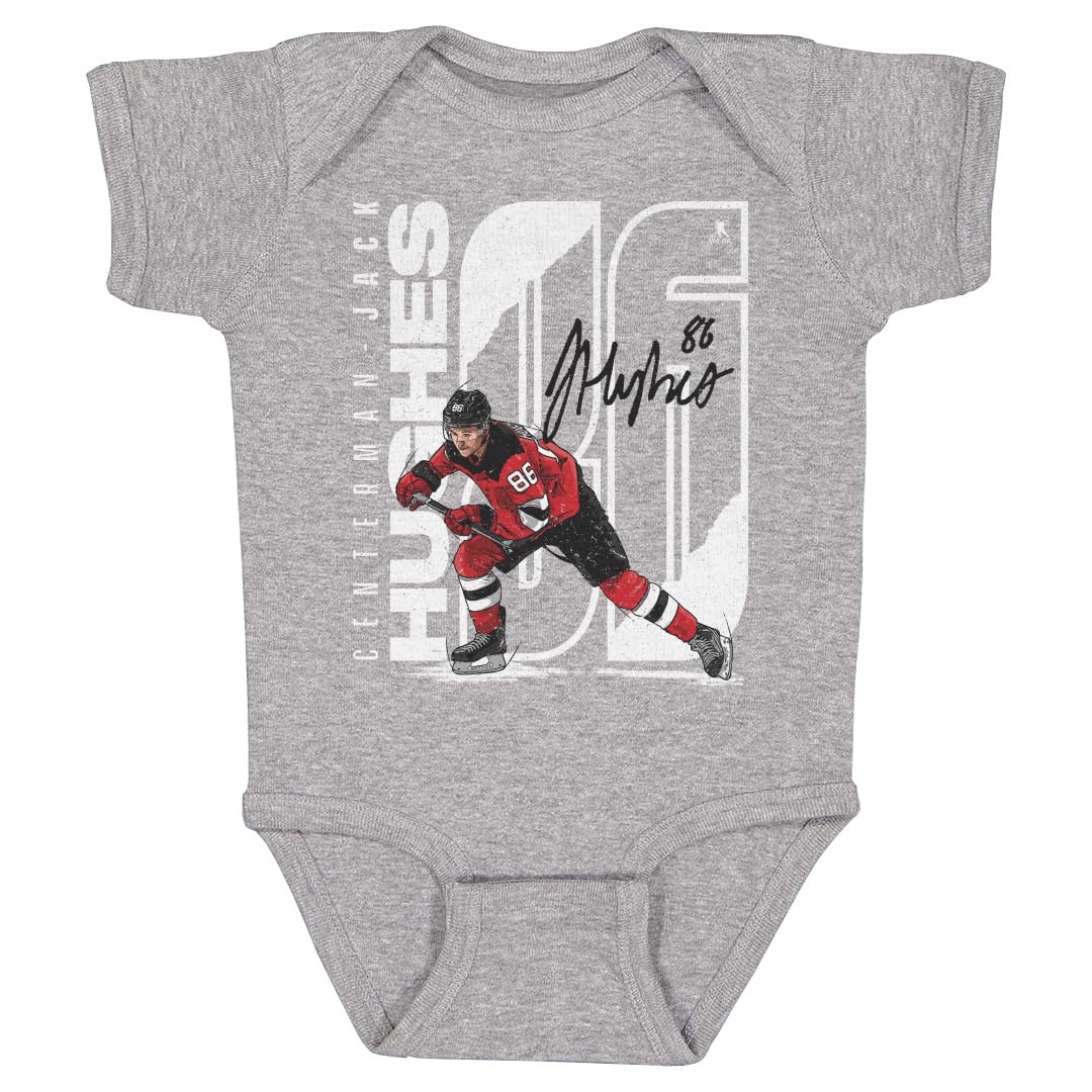 Jack Hughes Baby Clothes - 500 LEVEL Stretch Jersey Onesie for Newborns & Infants | Soft & Breathable Cotton Outfit for Playtime, Daycare & Family Photos