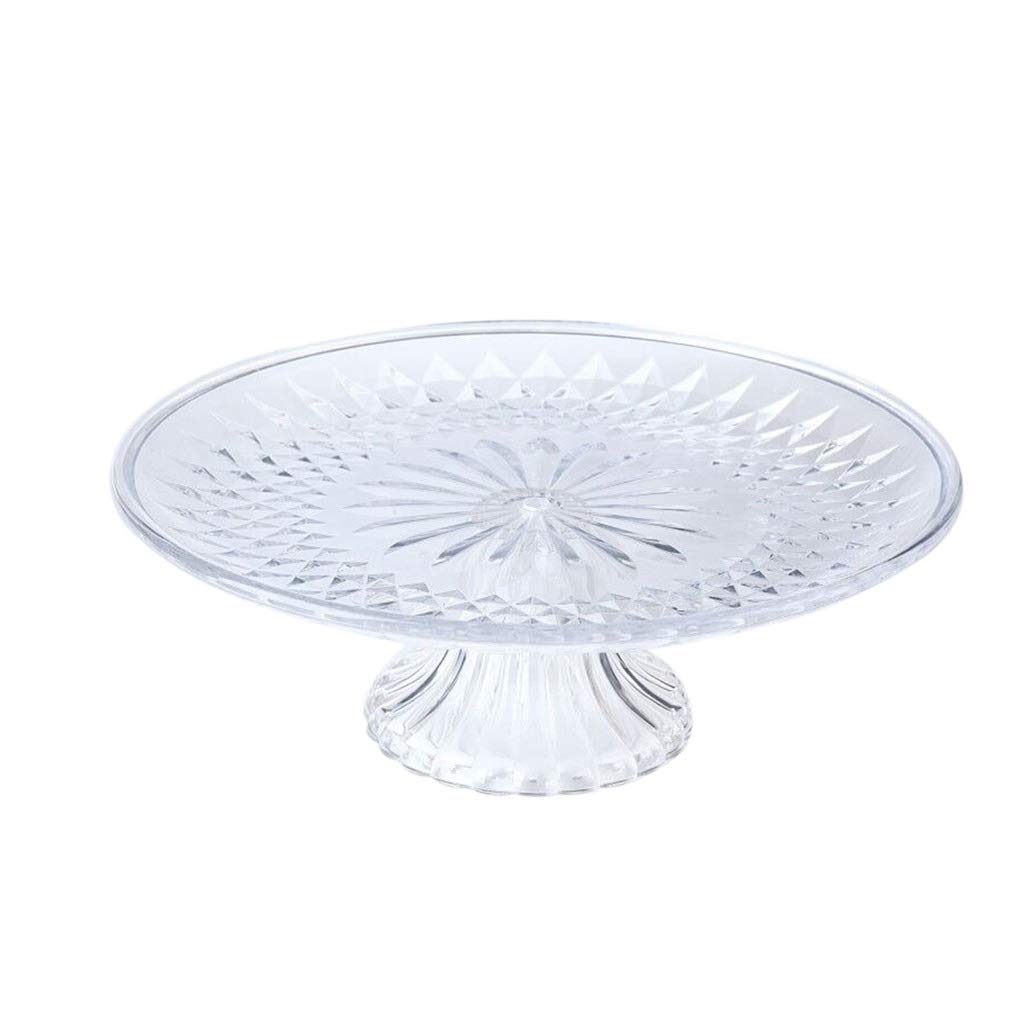 Creative Crystal Fruit Plate with Base - Elegant Plastic Serving Platter for Dried Fruits, Snacks, and Desserts | Perfect for Parties, Tea Time, and Home Decor