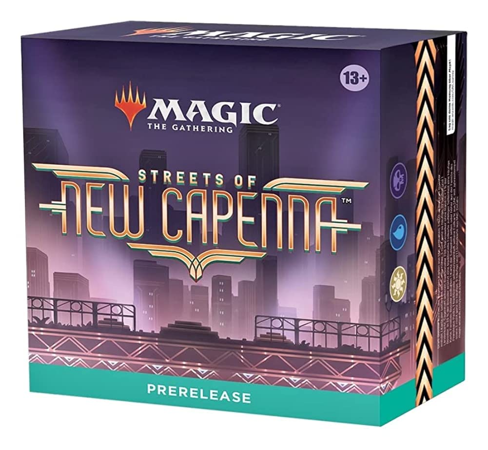 Magic: The Gathering Prerelease Kit - MTG Streets of New Capenna Obscura (White Blue Black) - Includes 6 Booster Packs, Exclusive Promo Cards & Spindown Dice - Perfect for MTG Prerelease Events & Collector's Showcase