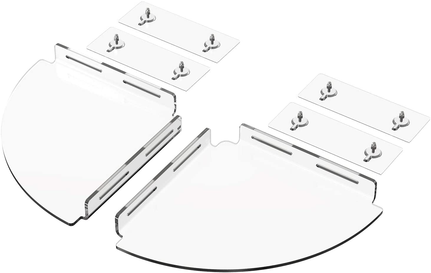 GeekDigg 2-Pack No-Drill Acrylic Shower Caddy - 10