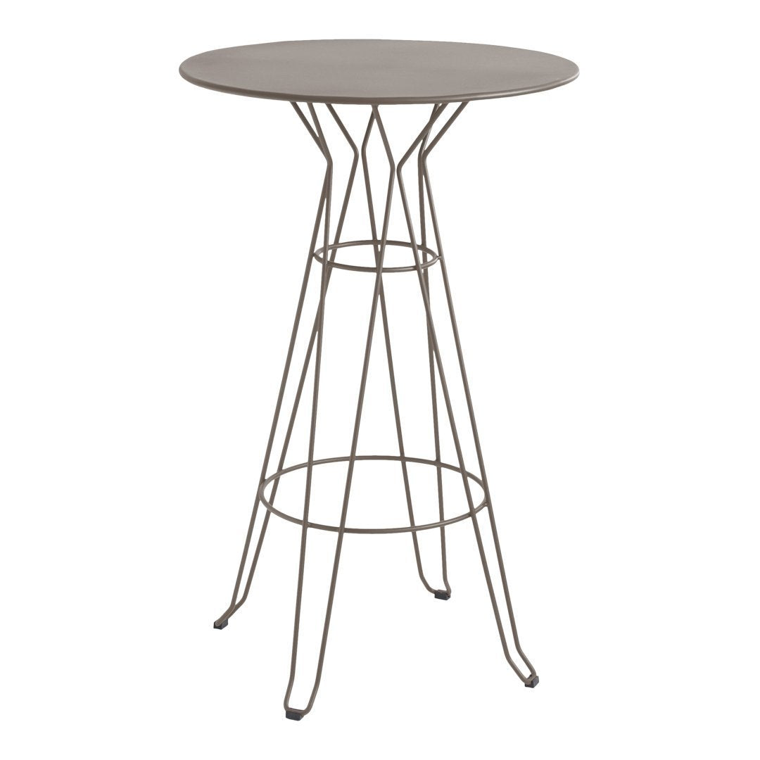 Round Bar Table for Outdoor & Indoor Use - Capri Style Patio Dining Table for Restaurants, Cafes, and Home Decoration