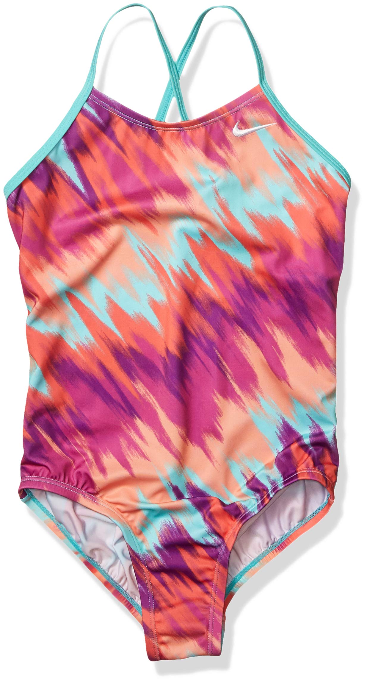 Nike Girls' Crossback One Piece Swimsuit - Comfortable & Stylish Swimwear for Kids | Perfect for Beach, Pool & Summer Activities
