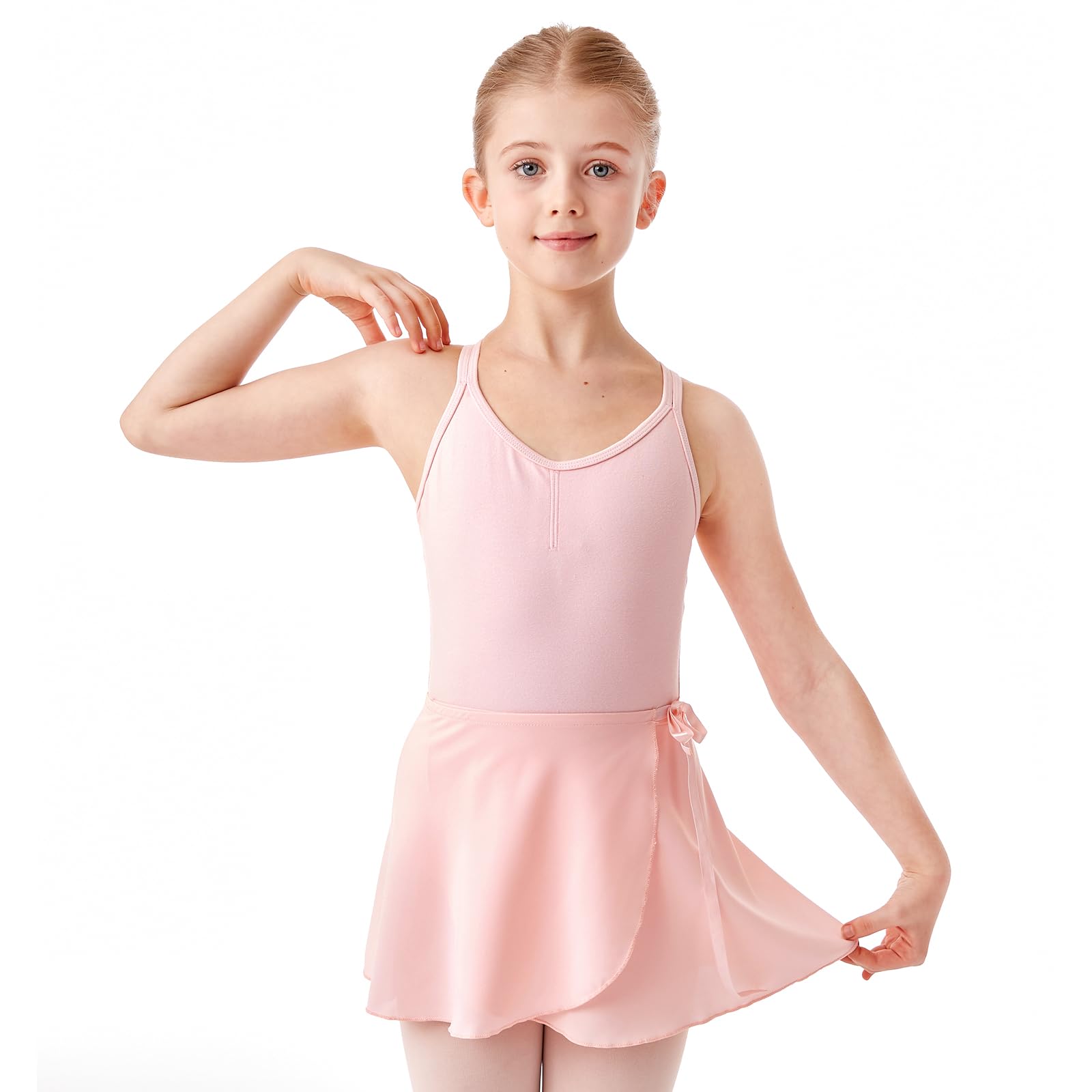 HiDance Girls Ballet Leotard with Skirt & Tights - Toddler Dance Dress Outfit Combo for Ballet Class, Recital, and Performance