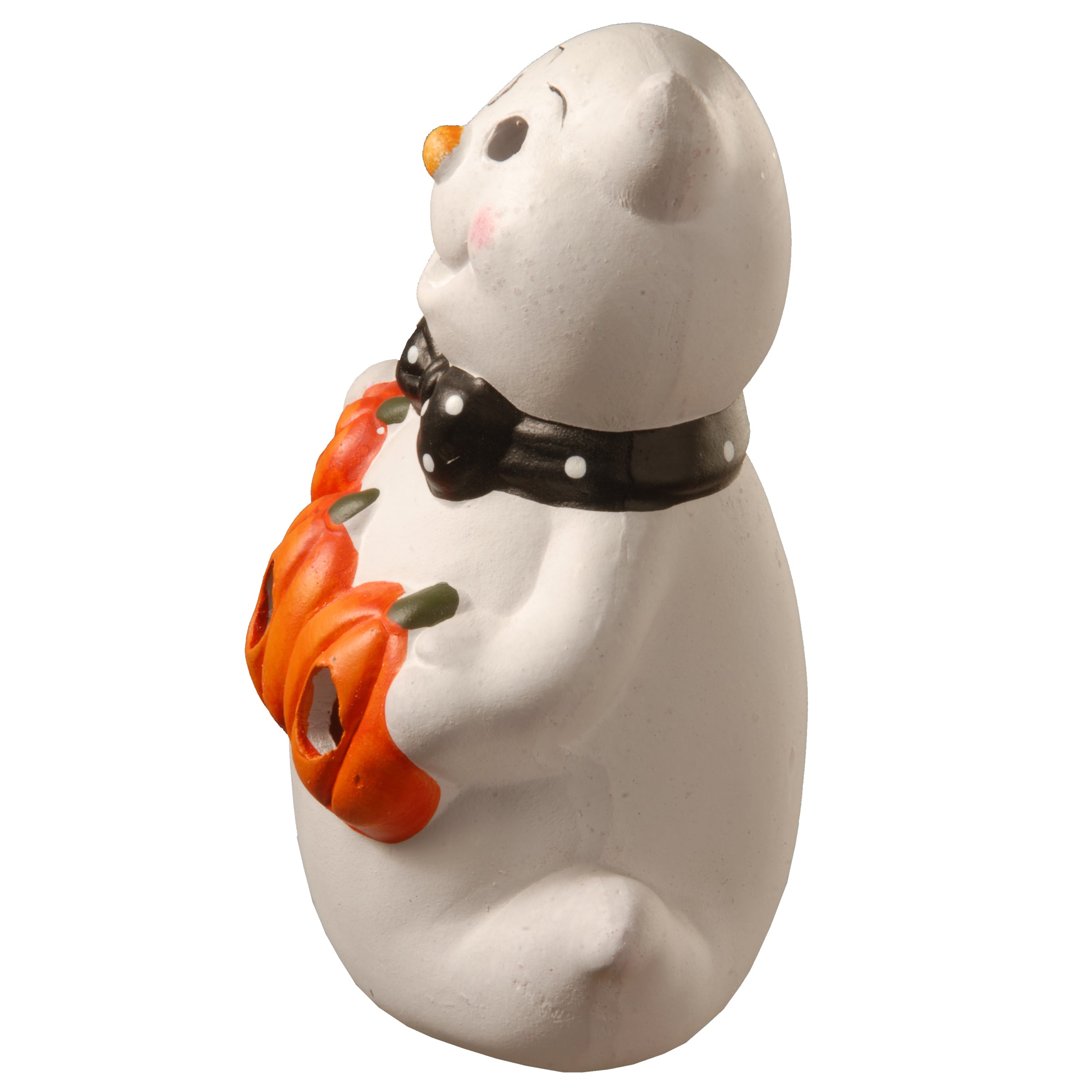 6 Inch Halloween BOO Smiling Ghost Decoration with LED Lights - Spooky Outdoor & Indoor Party Decor for Halloween Night