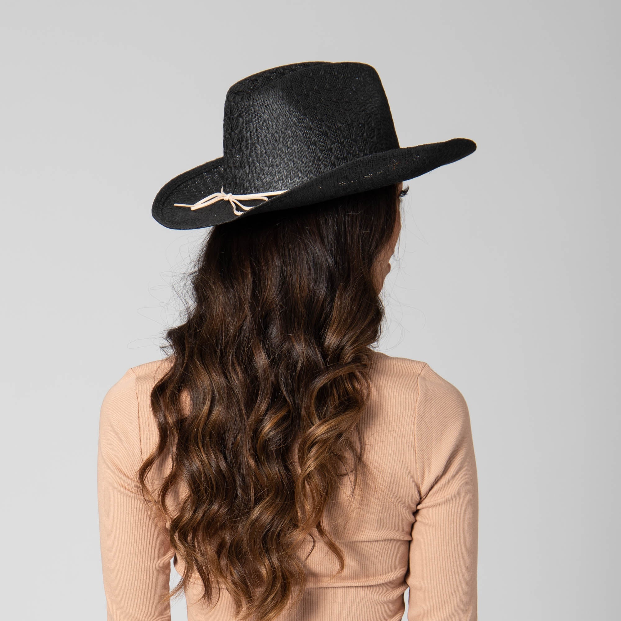 Women's Paperbraid Cowboy Hat with Layered Bands - Stylish Western Fashion for Outdoor Rodeo, Music Festivals & Country Events