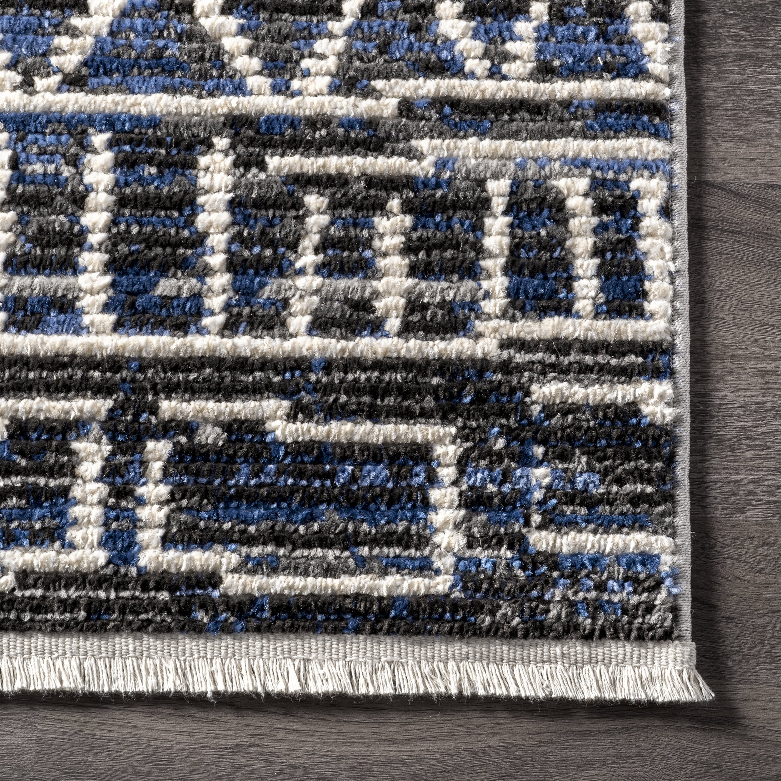 Modern Geometric Banded Area Rug in Blue - Perfect for Living Room, Bedroom, or Office Decor