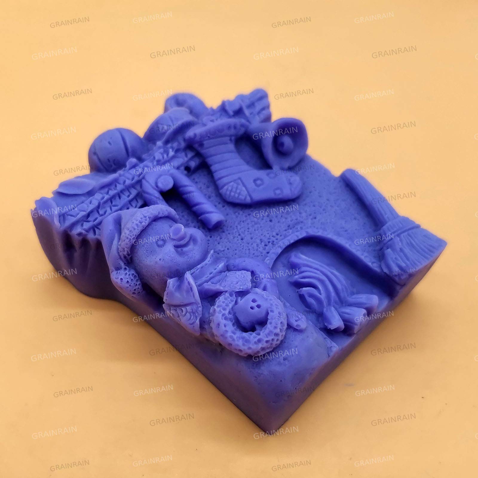 Santa Claus Silicone Soap Molds for DIY Soap Making, Resin Crafts, Candle Making - Christmas Gift, Holiday Decor (12356-1) - Perfect for Christmas Crafts, Homemade Soap Gifts & Holiday DIY Projects