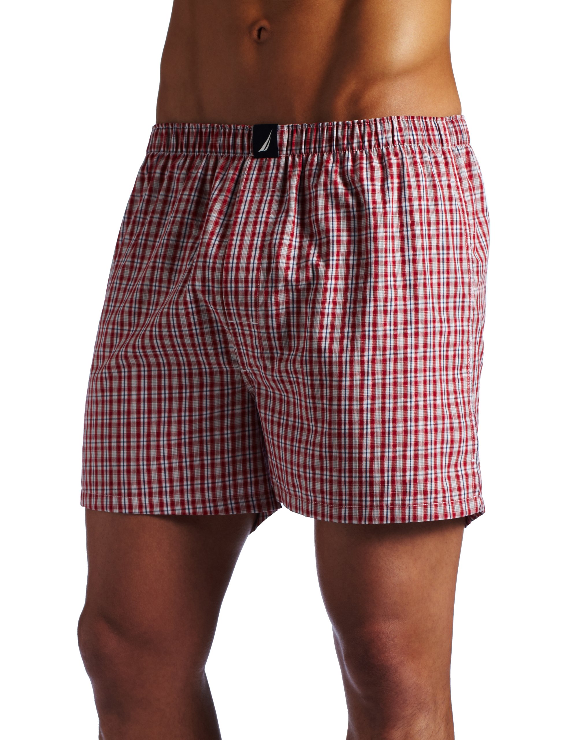 Nautica Men's Plaid Boxer Briefs - Soft Cotton Underwear for Comfort & Style - Perfect for Everyday Wear, Workout & Travel