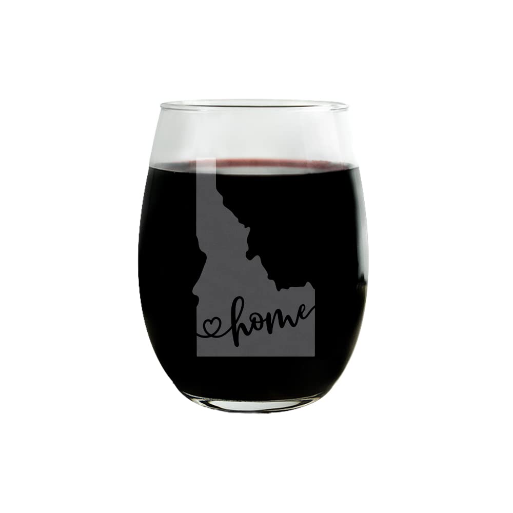 Idaho Wine Glass - Premium State Pride Wine Glasses for Idaho Lovers | Perfect for Home Bars, Wine Tasting & Gift Giving