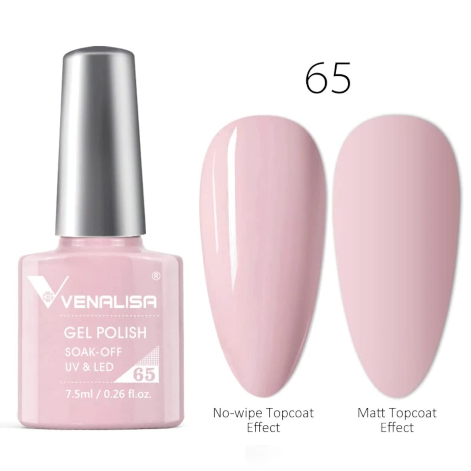 VENALISA #65 Gel Nail Polish 7.5ml - Soak Off UV LED Nail Gel for Manicure & Nail Art - Salon Quality, Long Lasting, Needs UV/LED Light to Cure - Perfect for Home DIY Nails, Professional Salon Use & Special Occasions