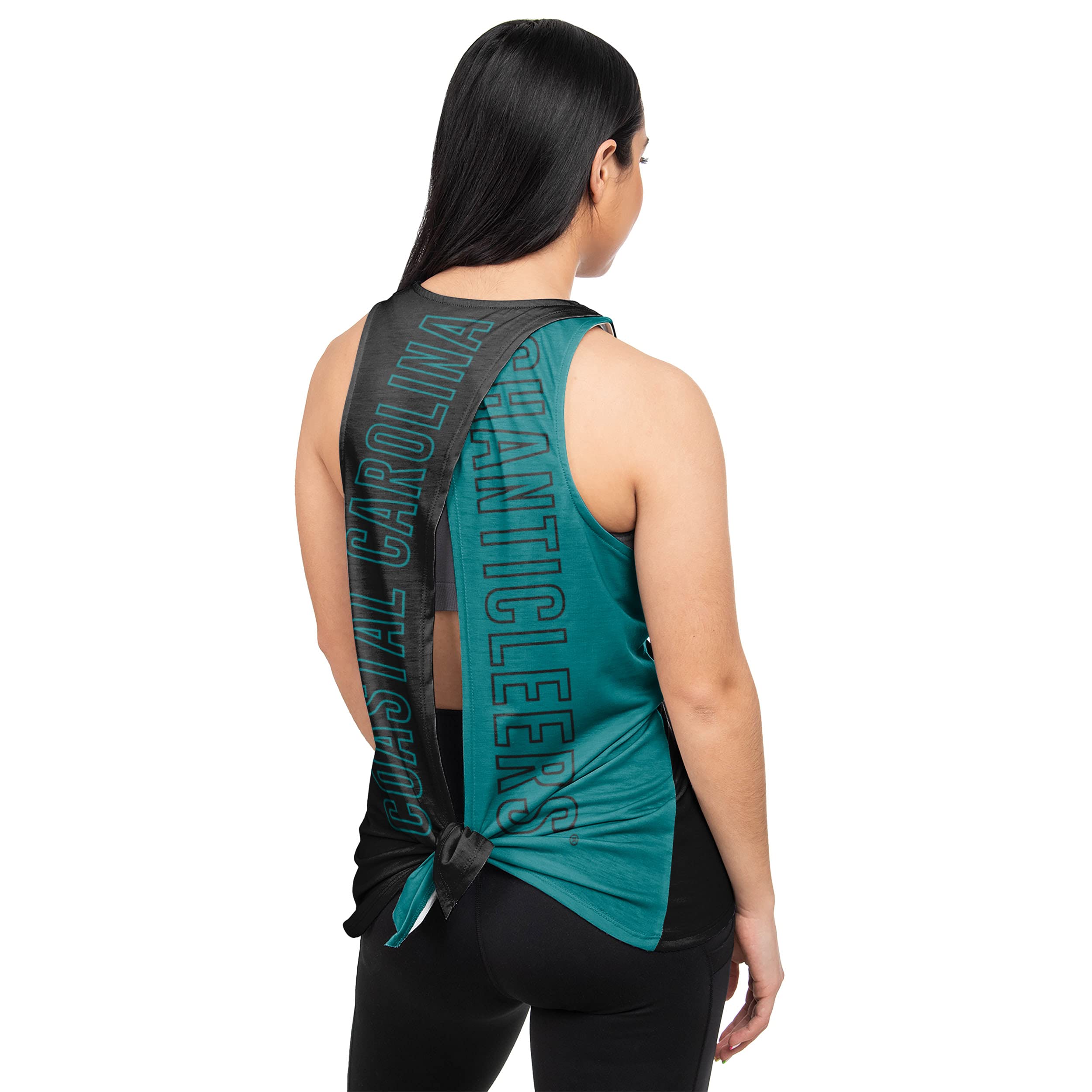 FOCO Women's Tie Breaker Tank Top - Soft Breathable Workout Shirt for Yoga, Running & Gym - Comfortable Athletic Tops for Women
