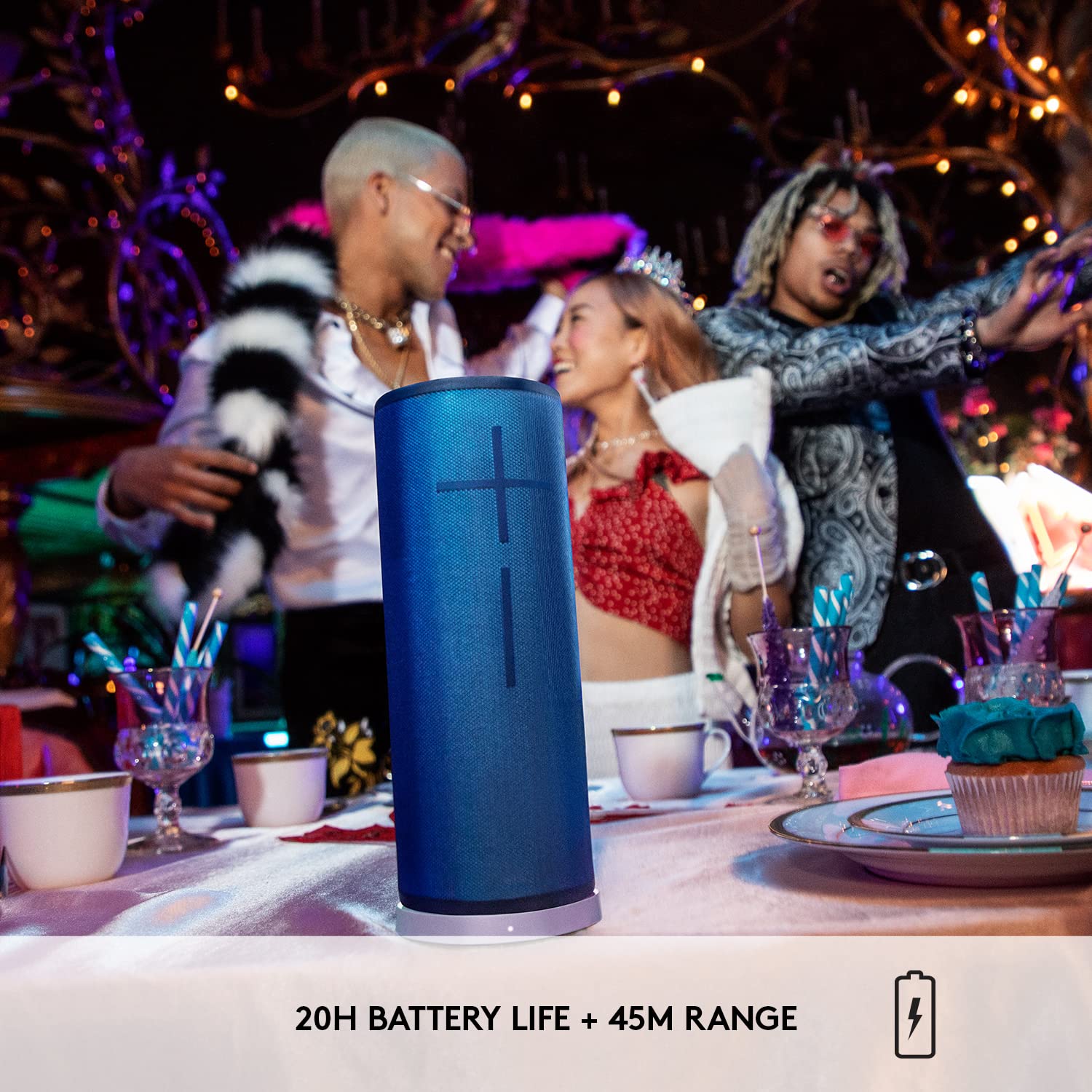 Ultimate Ears MEGABOOM 3 Wireless Bluetooth Speaker - Powerful Sound with Thundering Bass, 20-Hour Battery, 45m Range, Waterproof & Magic Button (Ultraviolet Purple) | Perfect for Outdoor Adventures, Pool Parties & Home Entertainment