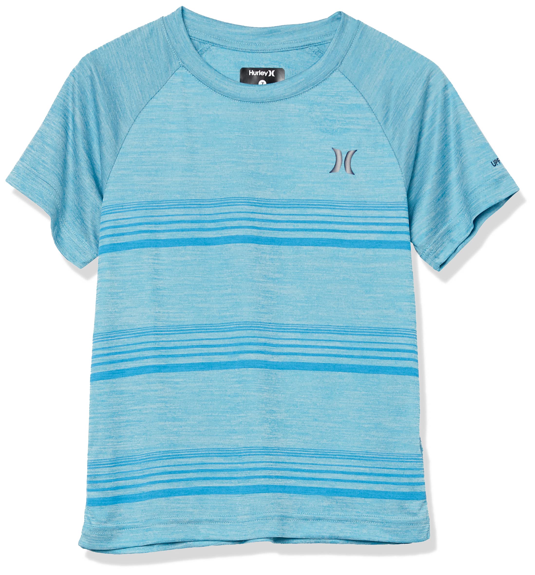 Hurley Boys' Rash Guard UPF 50+ Sun Protection Swim Shirt for Kids - Quick Dry, Anti-Chafing, Long Sleeve UV Shirt for Swimming, Surfing, Beach & Pool Activities