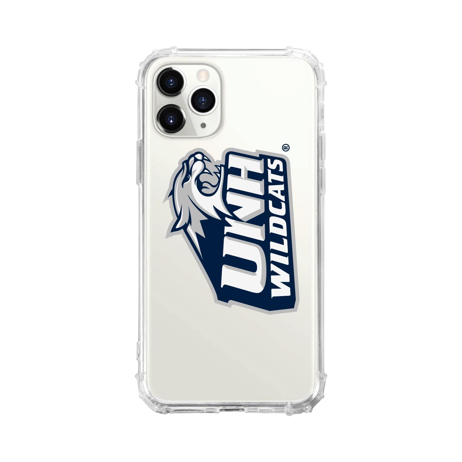 OTM Essentials Rugged Phone Case for iPhone 13 Pro - Shockproof Protective Cover with Reinforced Edges | Classic White Design | University of New Hampshire Alumni Gift | Perfect for Outdoor Activities, Sports & Daily Protection