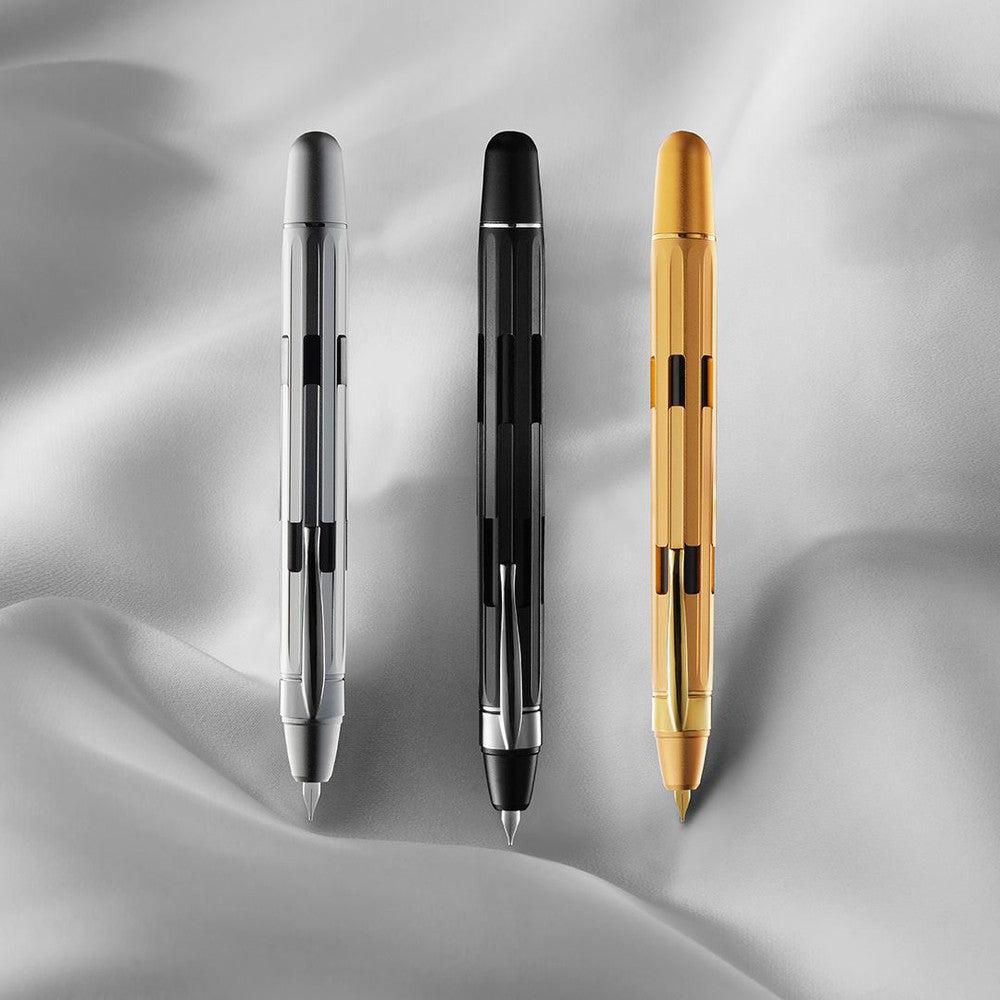 Nahvalur Fountain Pen Eclipse - Premium Black Resin Fountain Pen with Smooth Nib for Writing, Journaling & Calligraphy | Perfect Gift for Pen Enthusiasts & Professionals