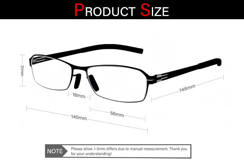 Aimee Women's Full Rim Oval Screwless Stainless Steel Eyeglasses Frame 1101 - Lightweight & Durable for Office, Reading & Everyday Wear