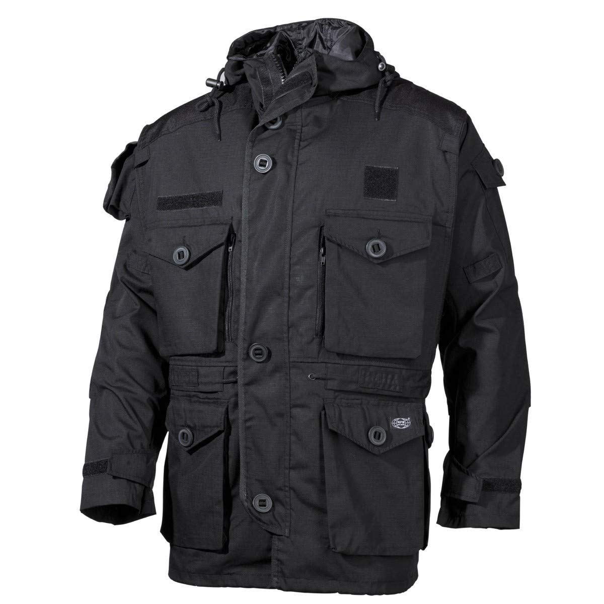 Men's Lightweight Waterproof Jacket Smock - Black Windbreaker for Outdoor Hiking & Casual Wear