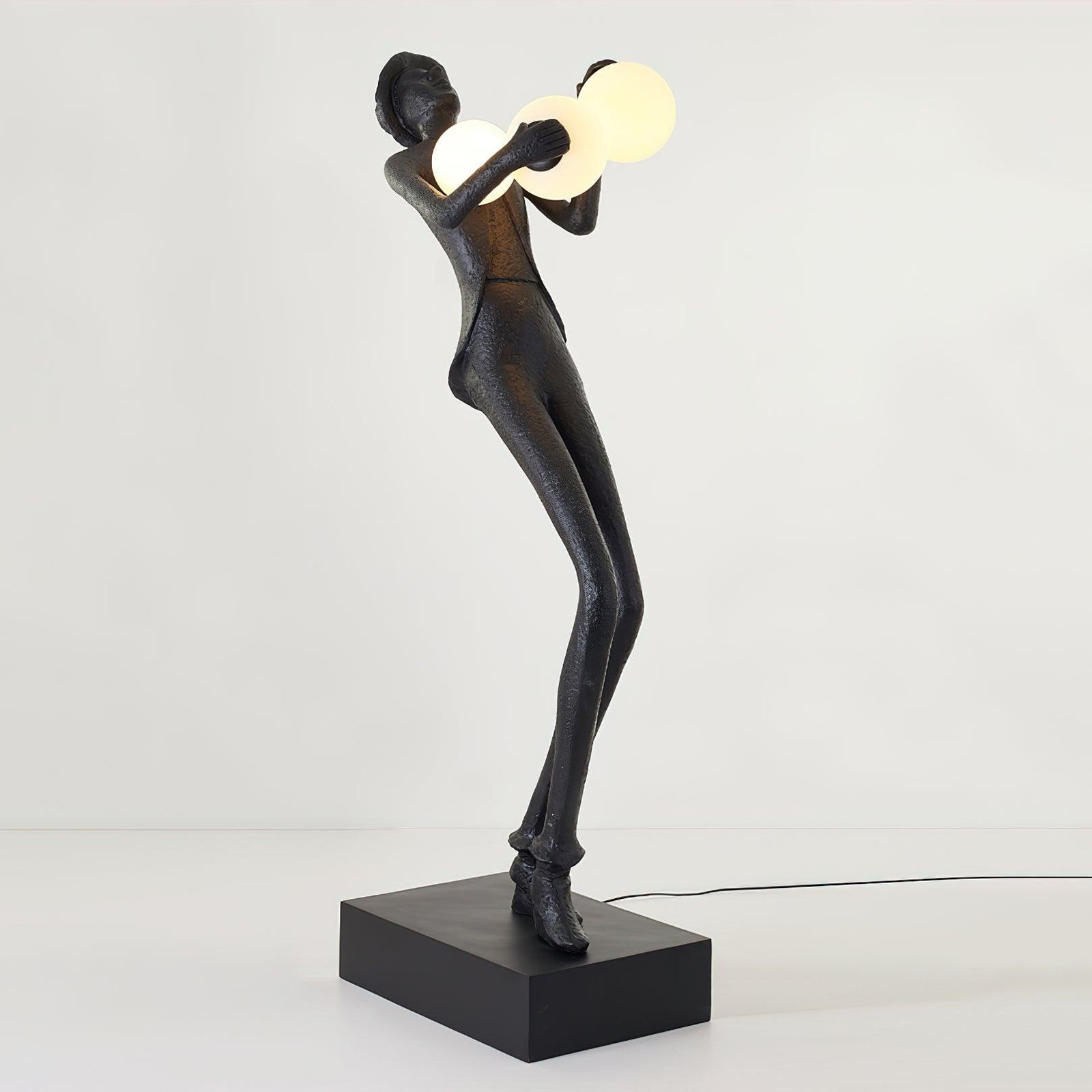 Modern Gentleman Sculpture Floor Lamp - Elegant LED Standing Light for Living Room, Bedroom & Office Decor - Perfect for Reading, Relaxing & Ambient Lighting