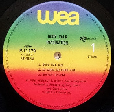 Imagination - Body Talk LP Album (VG+ Condition) - Perfect for Vinyl Collectors & Music Enthusiasts