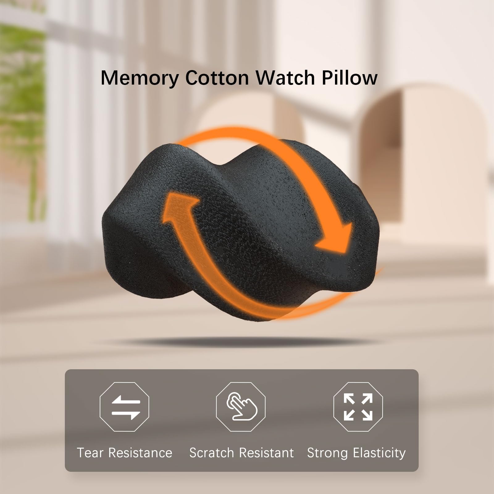 Automatic Double Watch Winder with Silent Motor - Luxury Watch Storage Case for Men & Women, Soft Flexible Watch Pillows - Perfect for Travel, Display & Watch Collection (Orange)