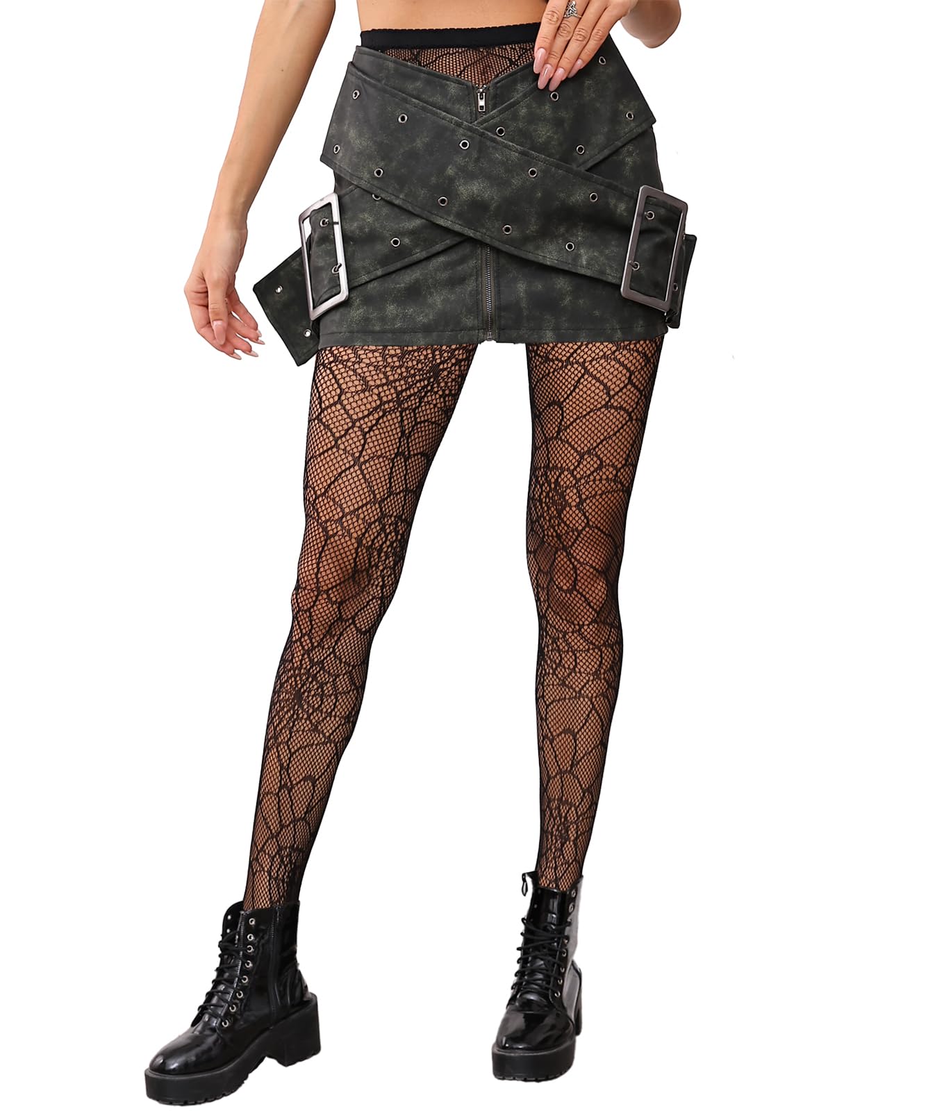 Spiderweb Tights for Women - Sexy High Waist Fishnet Stockings, Premium Stretchy Halloween Tights | Trendy & Comfortable for Cosplay, Parties & Night Out