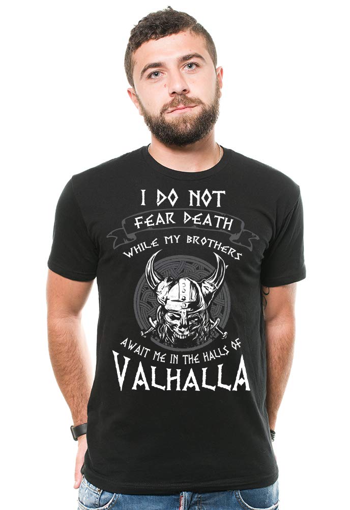 Viking T-Shirt - Halls of Valhalla Norse Mythology Design with Odin, Ragnar & Thor - Perfect for Viking Fans, LARP, Cosplay & History Enthusiasts