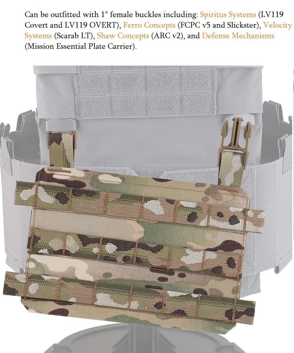 GYDEHUTJ MOLLE Placard with Hook and Loop Front Flap - Tactical Chest Rig Panel for Hunting Vest & Plate Carriers - Perfect for Outdoor Adventures, Airsoft & Military Training