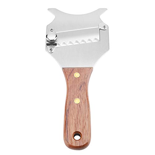 Premium Stainless Steel Truffle Cheese Slicer with Adjustable Blade - Wood Handle Chocolate Shaver for Gourmet Cooking, Cheese Platters & Dessert Preparation - Ideal Kitchen Gadget for Home Chefs & Food Enthusiasts