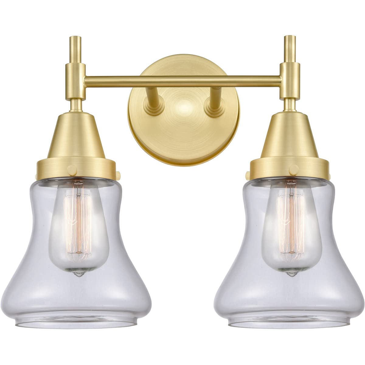 Innovations 447-2W-SB-G192-LED Transitional LED Bathroom Vanity Light in Brass Finish - Perfect for Modern Bathrooms, Powder Rooms & Spa-Like Retreats
