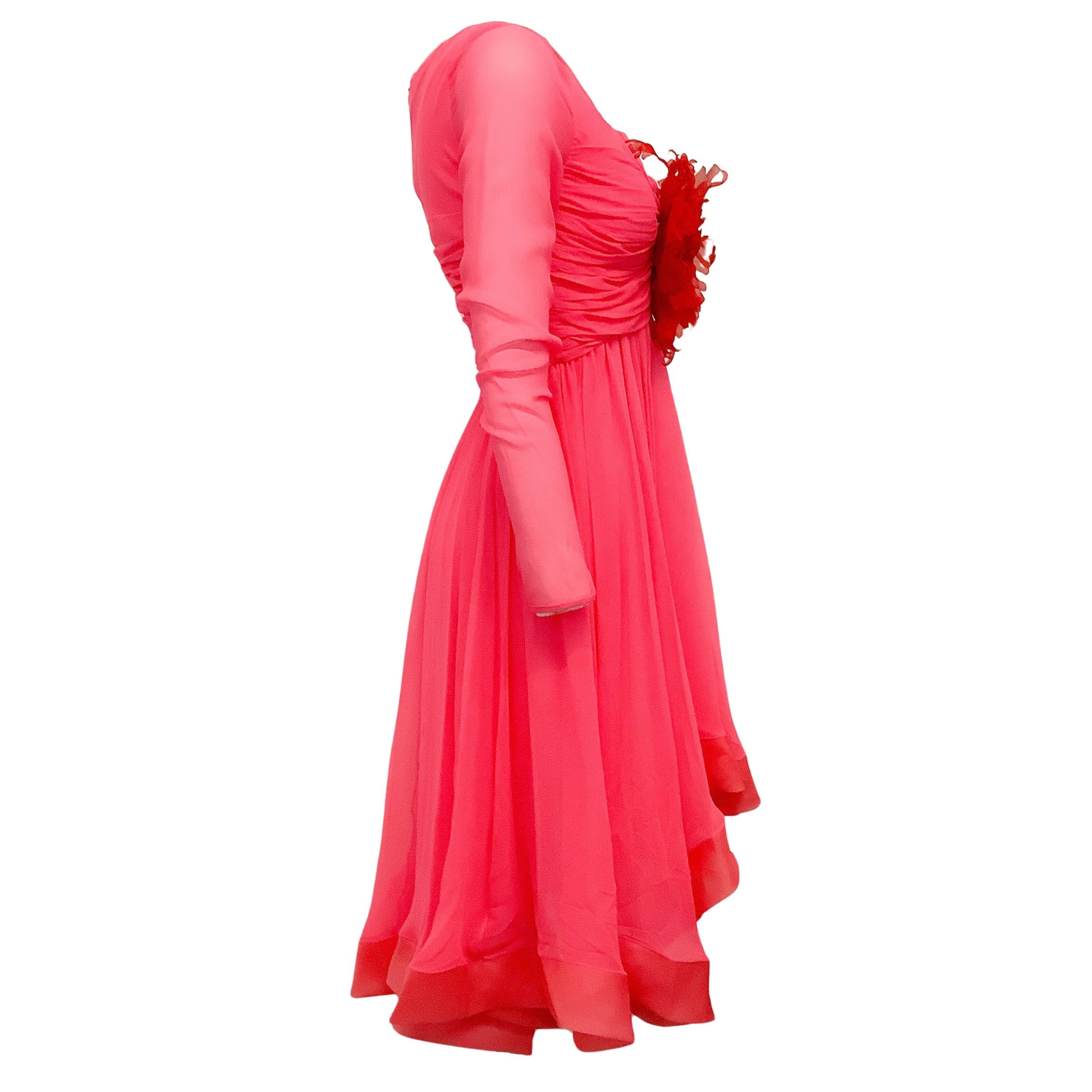 Giambattista Valli Bougainville Silk Georgette Floral Dress - Elegant Evening Gown for Weddings & Special Occasions