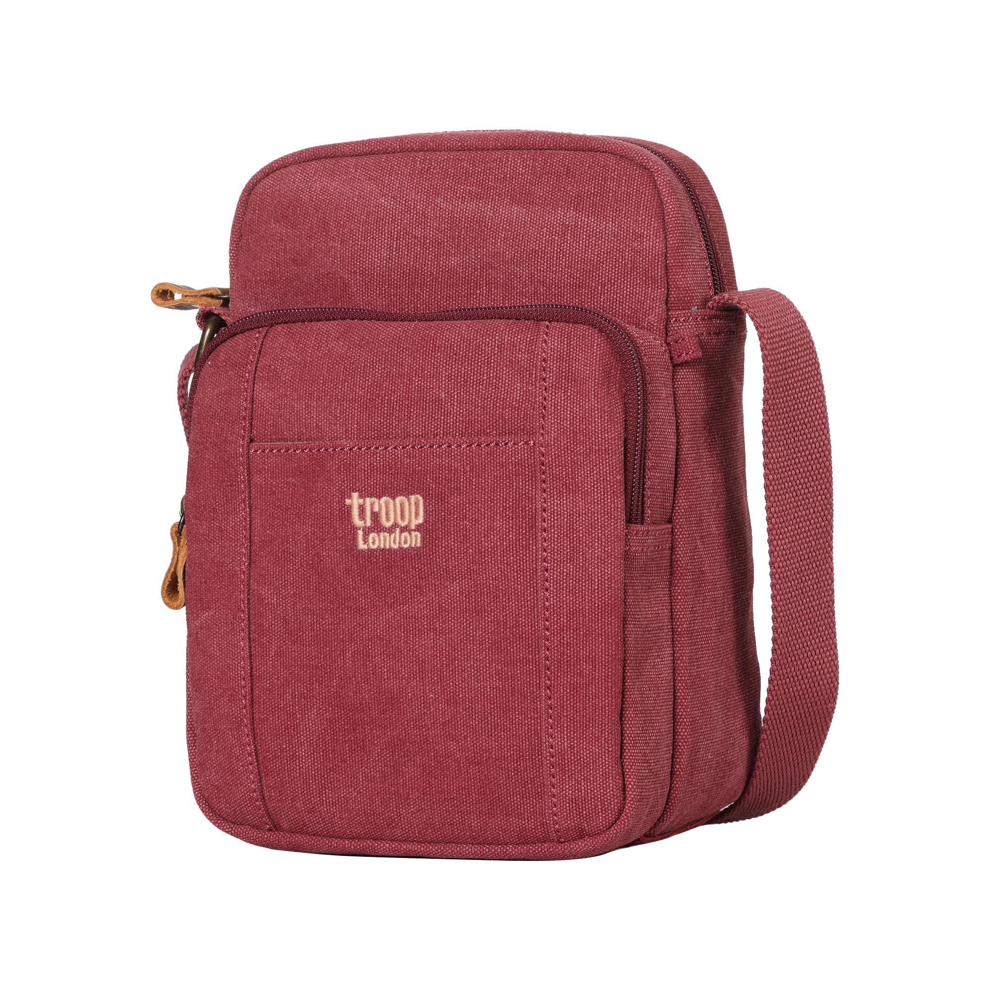 TRP0370 Troop London Classic Canvas Crossbody Bag for Men & Women - Stylish & Durable Everyday Shoulder Bag for Work, Travel & Casual Outings