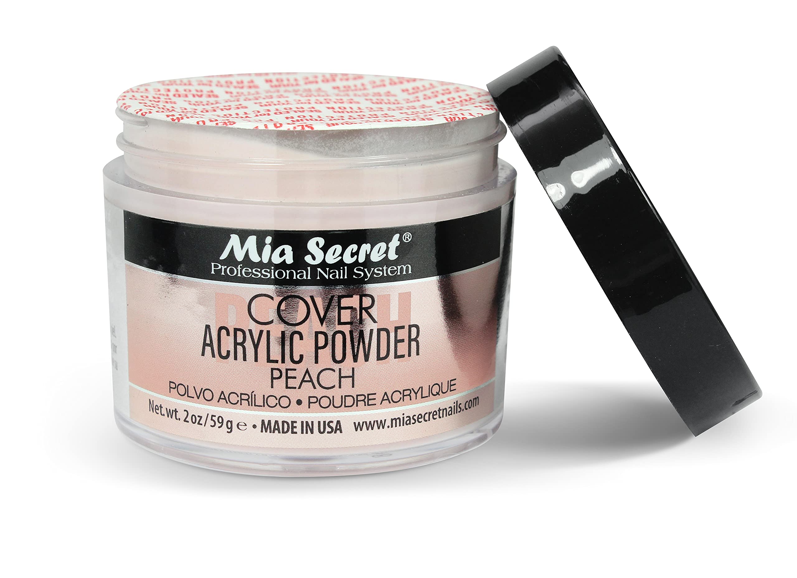 Mia Secret Acrylic Powder - Cover Peach 2 oz | Professional Nail Extension & Manicure Kit for Salon & Home Use