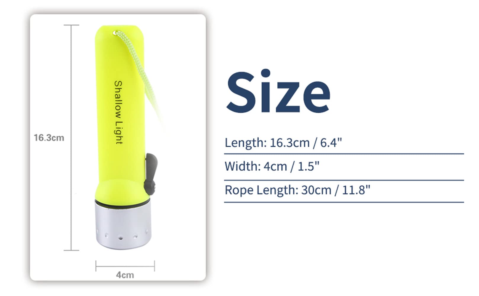 180LM Waterproof LED Dive Light - Submersible Flashlight for Underwater Diving, Snorkeling & Outdoor Adventures - Perfect for Night Fishing, Camping & Emergency Use