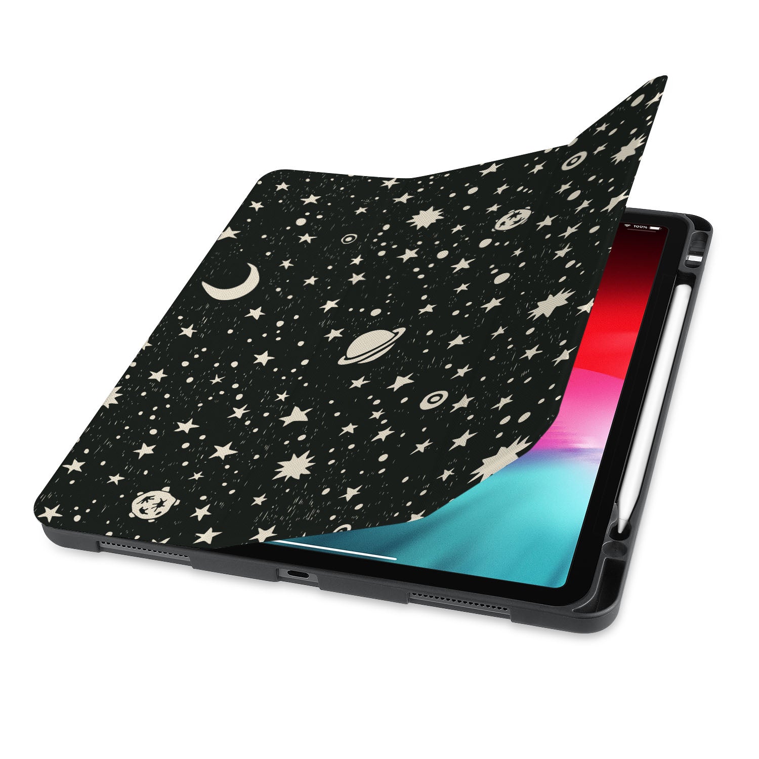 Premium iPad Trifold Protective Case with Auto Sleep/Wake - Slim Lightweight Cover for iPad 7th/8th/9th Gen (Space Gray) | Perfect for Work, Travel & Home Use