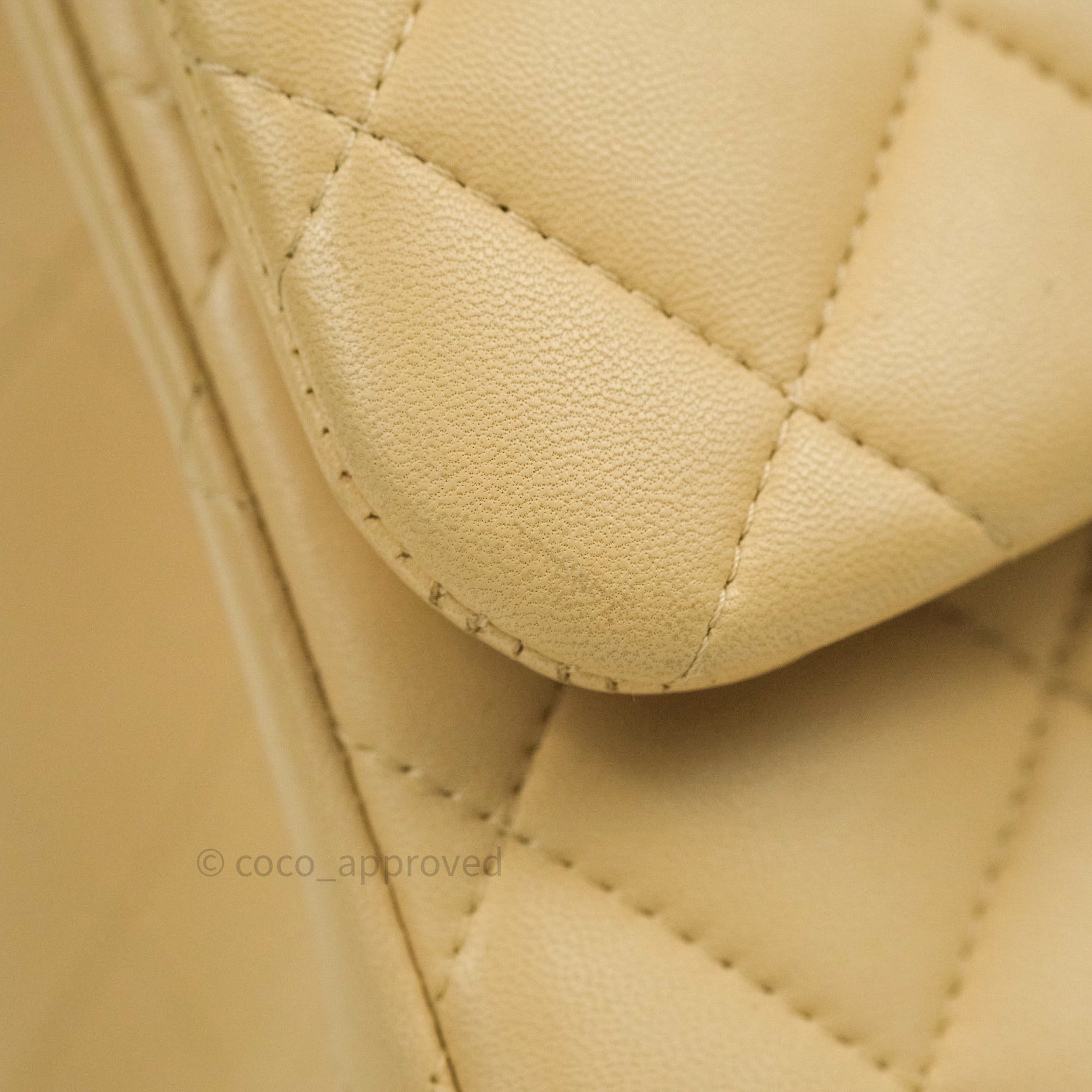 Chanel Classic Jumbo Double Flap Bag Beige Lambskin Leather with Gold Hardware - Luxury Designer Handbag for Women, Perfect for Parties, Dating & Special Occasions