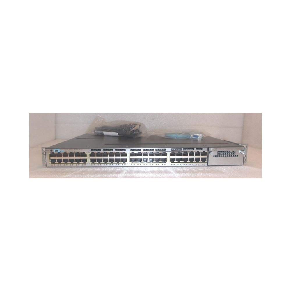 Cisco WS-C3750X-48P-L 48-Port PoE+ Gigabit Ethernet Switch | Renewed | Ideal for Office Networks, Data Centers & Smart Home Installations