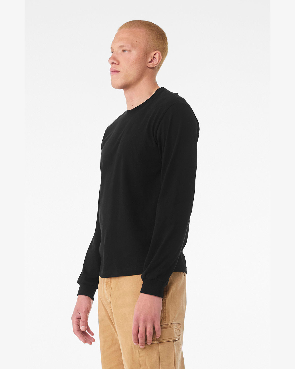 Bella + Canvas 3511 Unisex 6oz Heavyweight Long Sleeve T-Shirt - Soft Cotton Crewneck Tee for Men & Women - Perfect for Casual Wear, Workout & Layering